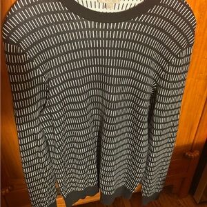 COS black and white dash-patterned cotton sweater